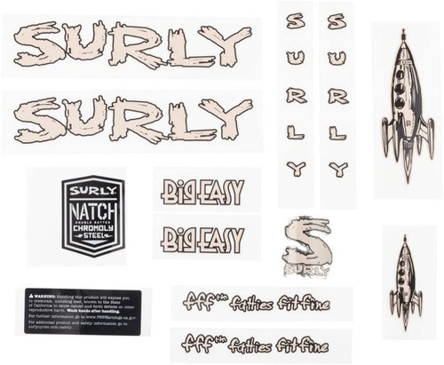 Surly big easy frame decal - surly, set