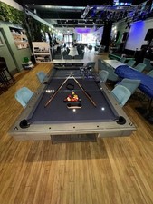 8 foot Luxury Slate Bed Pool Dinning Table with Glass Top (Pureline Georgia 11) 