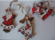 3 x Shabby Chic Heart