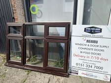 Rosewood on White UPVC window 