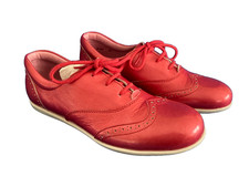 Ladies Girls Size UK2.5 Patent Red/Pink  Leather Flat Shoes Chelsey Bo-Bell