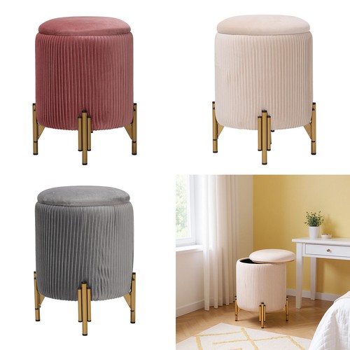 Round velvet dressing table - round,