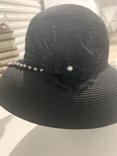 Elegant black wide brim ladies - elegant,