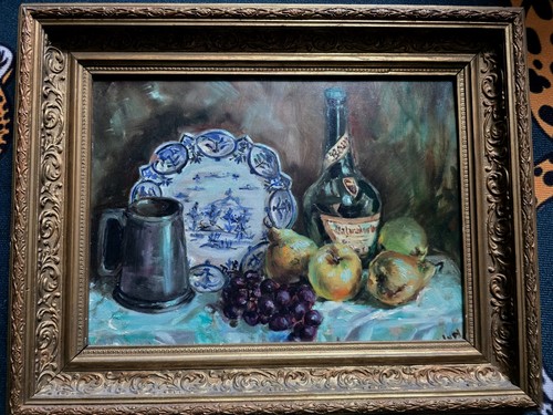 Large still life antique - still, oil