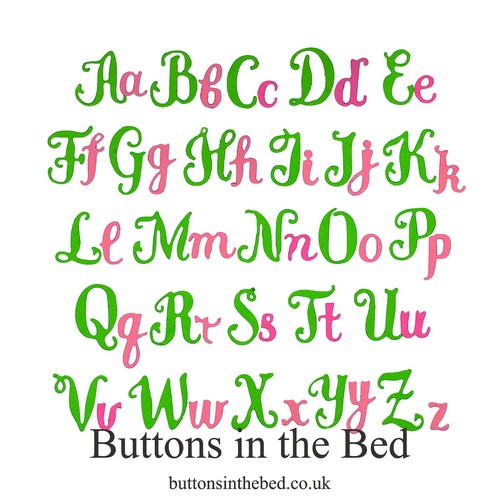Uppercase lowercase script - &,