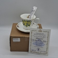 Royale Stratford Tea with the Queen Mother “Primroses ” Tea Cup Set, Boxed