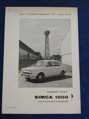 Simca 1000 special print - 1000,