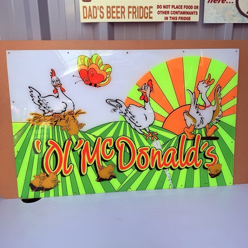 Vintage mcdonalds farm - vintage, sign