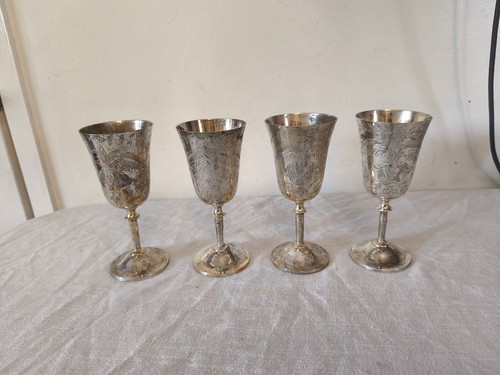 Vintage goblets cups silver - cups,