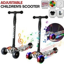 3 in 1 Kids Scooter Adjustable 3 Wheels Kick Scooters Toddler Age 2-12yrs