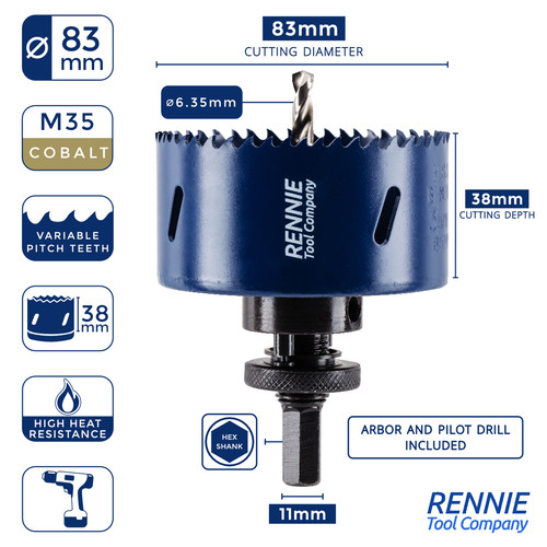 Cobalt metal holesaw set - bi-metal,