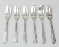 1937 Coronation Forks Dorchester Silver Plate Set of 6 George VI