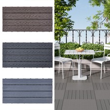 Garden Deck Tile Decking Patio Balcony Interlocking Composite Floor Decoration