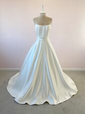 Alan Hannah 'Kimberley' Satin Ballgown Wedding Gown UK 10/12 