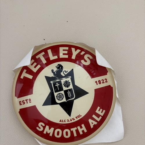 Tetleys smooth ale round badge