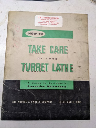 Warner swasey how take - to, care
