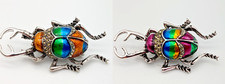 Stag Beetle Scarab Bug Brooch