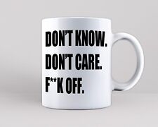 Don't Care Mug Boss Manager Rude Offensive Office Work Funny Gift Tea Coffee Cup
