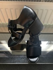COS black leather shoes size 5