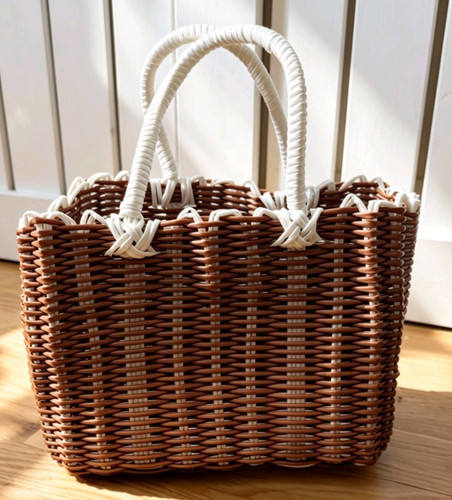 New woven wicker rectangle - woven,