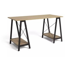 Habitat Trestle Table Office Desk - Oak Effect