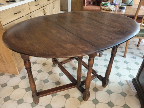 Antique oak drop leaf - oak, leg