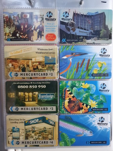 Vintage phone cards - cards,, mercury