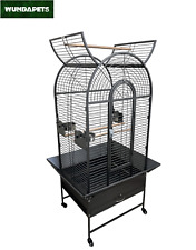WUNDAPETS CANTERBURY ANTIQUE BLACK OPEN TOP PARROT CAGE BIRD AFRICAN GREY AMAZON