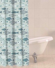 Sabichi Baby Fish PEVA Shower Curtain with Hooks 180cm x 180cm