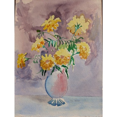 Vtg 70s still life watercolor - vtg,