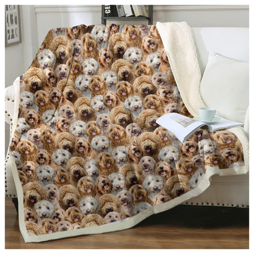 Cockapoo fleece throw blanket - throw,