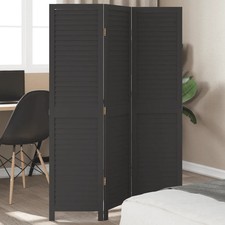 Room Divider 3-Panel Black
