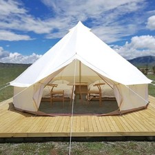 🔥Outdoor Glamping 4M Oxford Bell Tent Lightweight 4M Yurt Tent of 4-6 Persons🔥