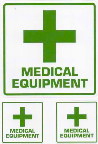 Medical equipment stickers - equipment,