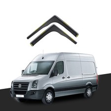 VW CRAFTER MK1 2006-2016 2 Door Van Wind Deflectors 2pc Tinted