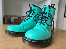 Dr. Martens Lace-Up Boots – Turquoise – UK Size 6.5 – Rare Colour, Lightly Worn