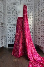 Red Bandhani print free size Indian bollywood Lengha choli skirt  SKU19141