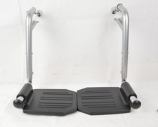 Silver Wheelchair Footrests