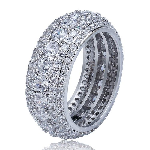 10mm iced out men rings - men's,