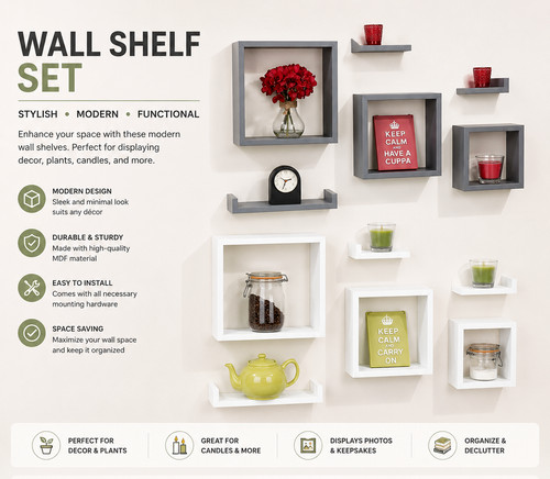 Set piece floating wall - piece,