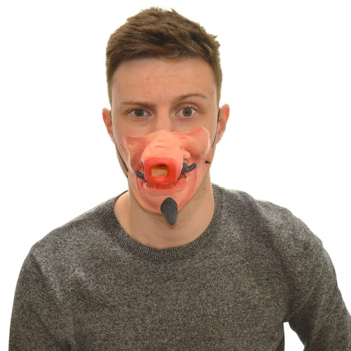 Latex half mask - latex, pig