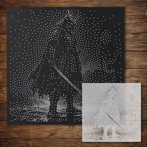 Samurai rain stipple art - stipple,