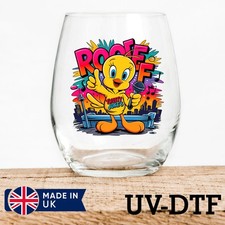 Tweety 8pcs UV DTF Stickers - Glass Laptop Tumbler Cup bd432