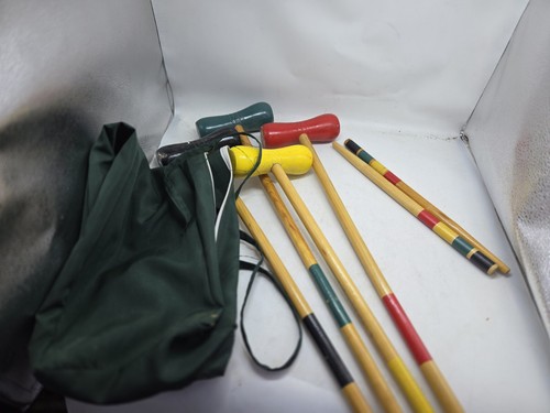 Croquet set adult used mallets - croquet,