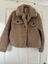F&F Tesco Tan Brown Teddy Coat