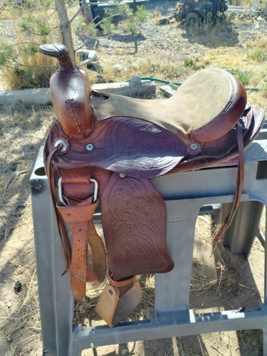 Western brown leather pony - brown,