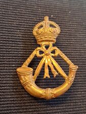 SOUTH AFRICAN MOUNTED RIFLES CAP BADGE IN BRASS ON LUGS KINGS CROWN GENUINE