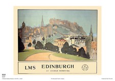 EDINBURGH SCOTLAND RETRO VINTAGE HOLIDAY RAILWAY TRAVEL POSTER ADVERTISING ART
