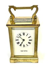 Brass Carriage Mantel Clock Timepiece MAPPIN & WEBB LTD : Working Order