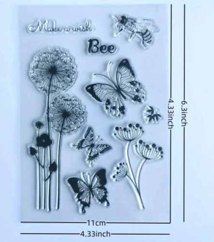 Clear stamps flowers - clear,